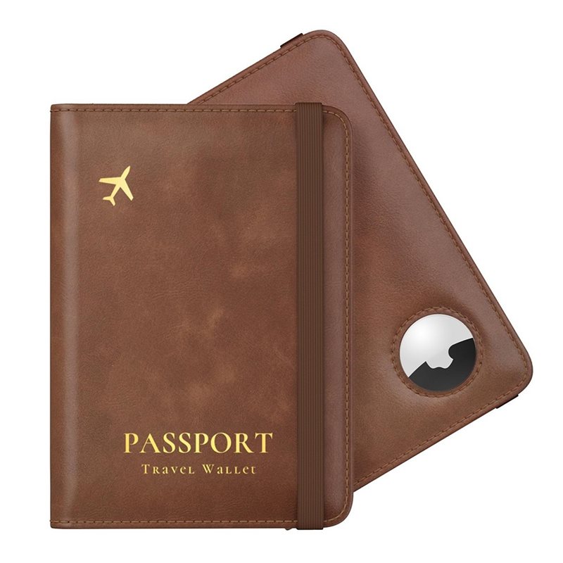 Airtag Holder Case - ABRT-Passport Holder With RFID Blocking For
