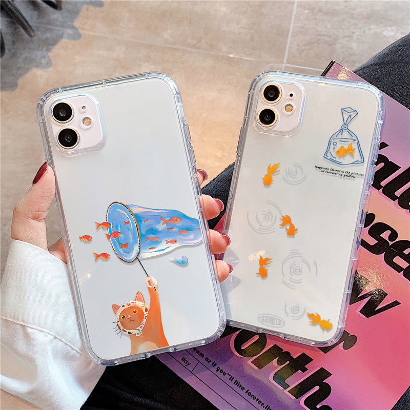 Lovely Fishes Clear Phone Case - đánh giá và giá Apple Iphone 15