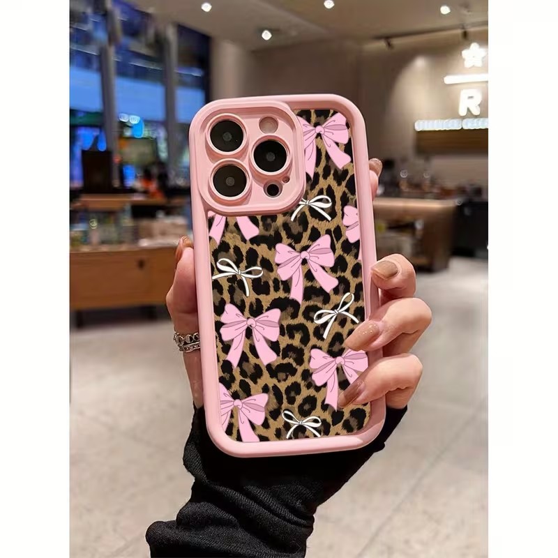 Leopard Print Bow Phone Case F - đánh giá và giá Apple Iphone 15