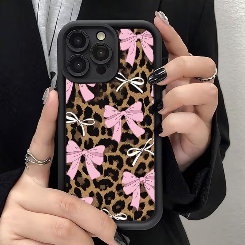 Leopard Print Bow Phone Case F - đánh giá và giá Apple Iphone 15