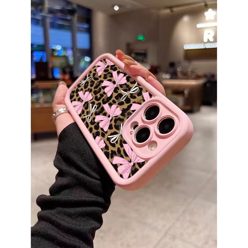 Leopard Print Bow Phone Case F - đánh giá và giá Apple Iphone 15