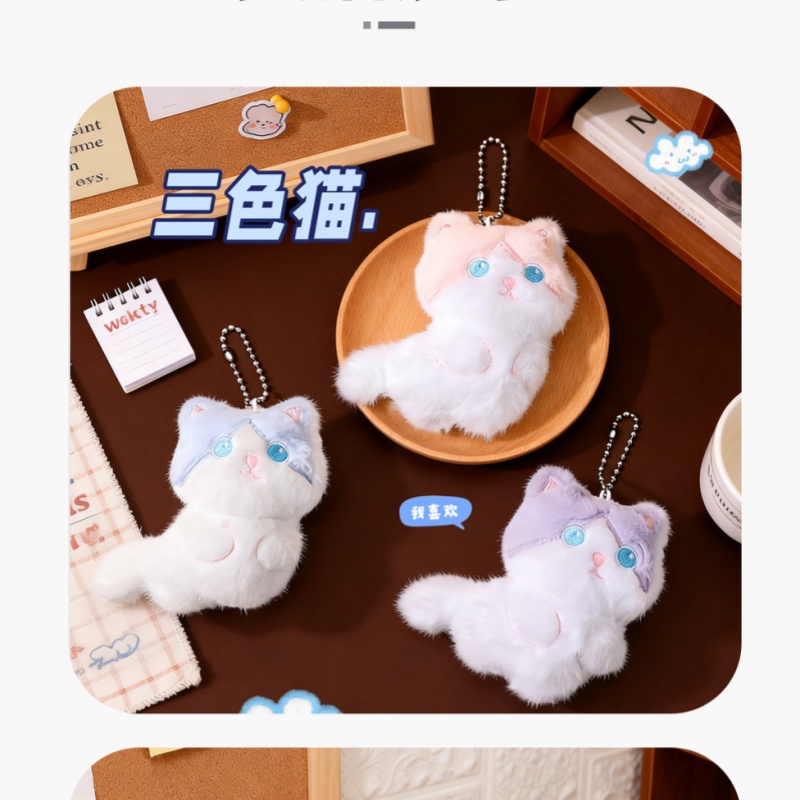  Cute Calico Cat Plush Keychai - đánh giá và giá Phone Accessories In China